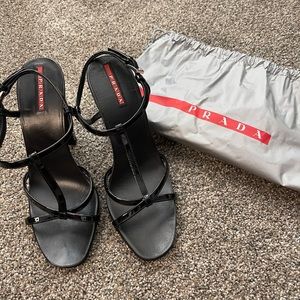 EUC Prada Block Heel Sandals